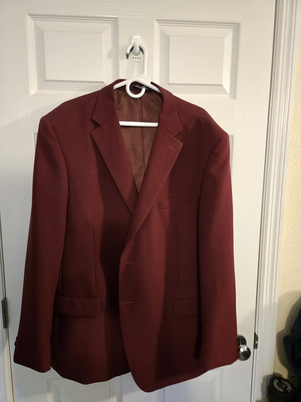 Bolzano Men's Burgundy Blazer - Classic Single-Breasted Suit Jacket XXL